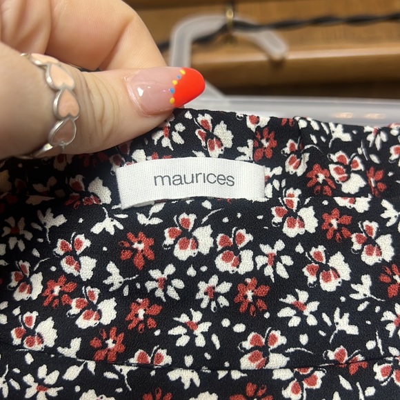 Maurices plus black, red and white floral maxi dress - Picture 3 of 4